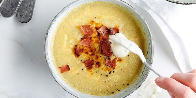 Soupe chicons au gratin