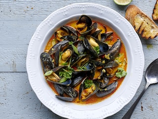 Moules au curry rouge