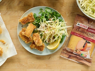 Croquettes d’OudenDijk, salade aux pommes et au chou