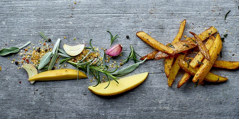 Grosses frites aux herbes