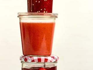 Coulis de fraises à la menthe