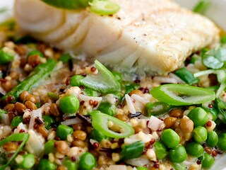 Granenrisotto met koolvis