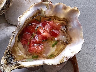 Oesters met tomatenrelish