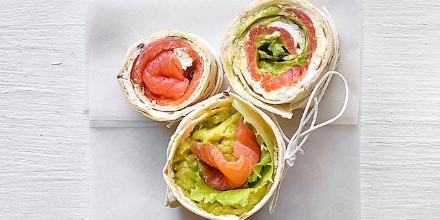 Wrap au saumon fumé
