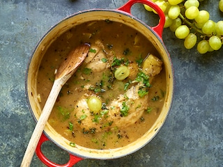 Poulet mijoté aux raisins