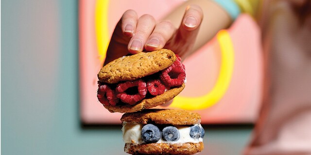 Ice cream sandwiches aux fruits