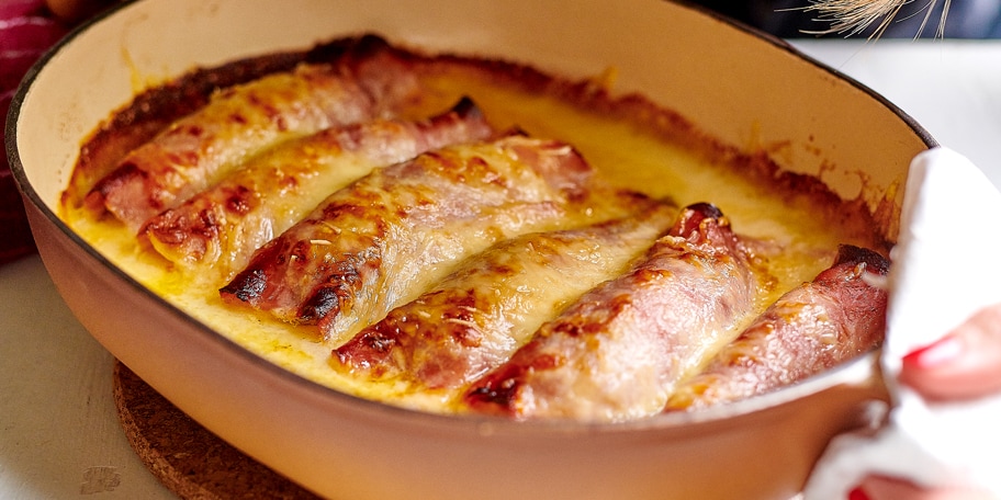 Witloofgratin met peterseliepuree