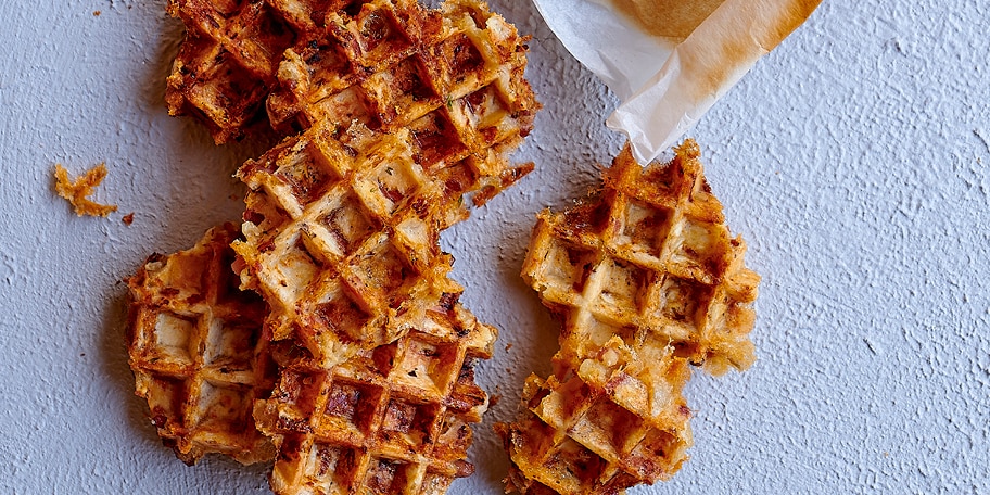 Gaufres apéro aux lardons