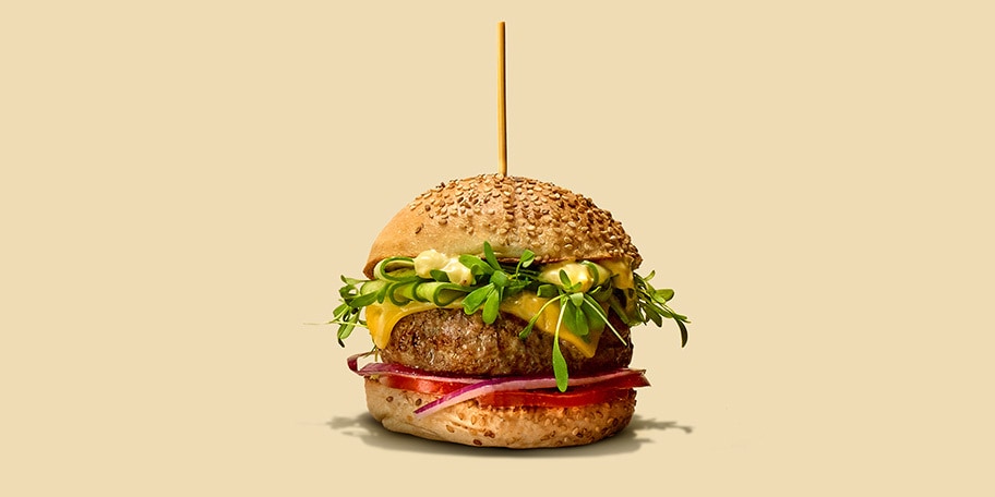 Cheeseburgers van Angus Beef met gribiche saus
