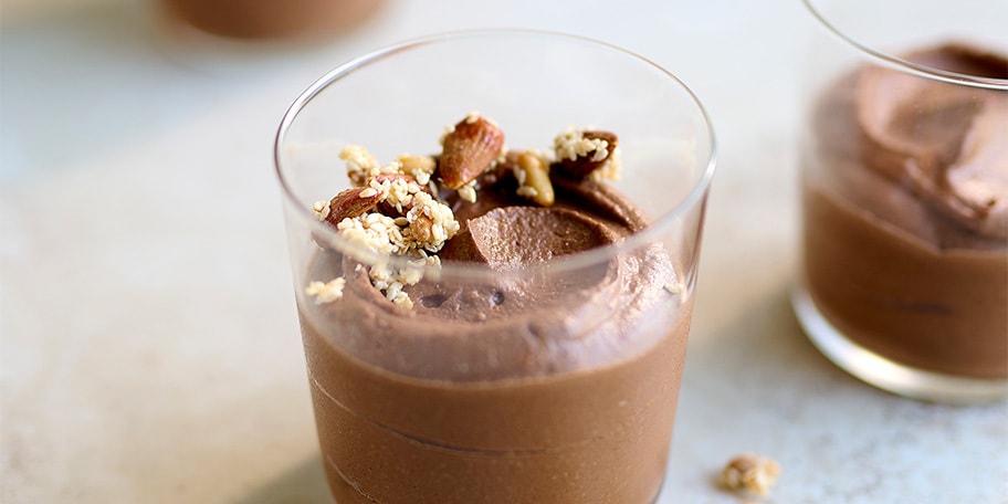 Vegan chocolademousse met zijden tofu