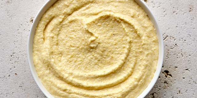 Smeuïge polenta met mascarpone en grana padano