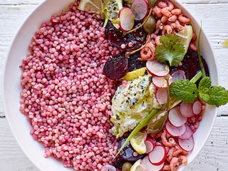 Belgian bowl met rillettes van rog en grijze garnalen