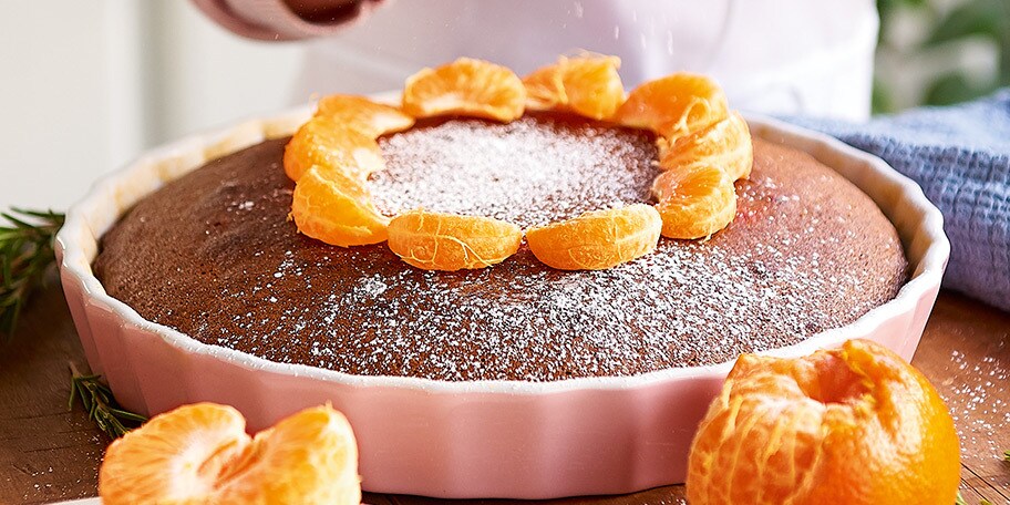 Gebak met speculoos en clementines