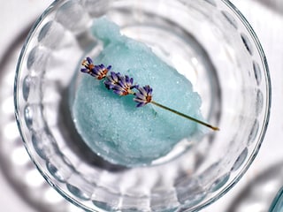 Meloensorbet met violet