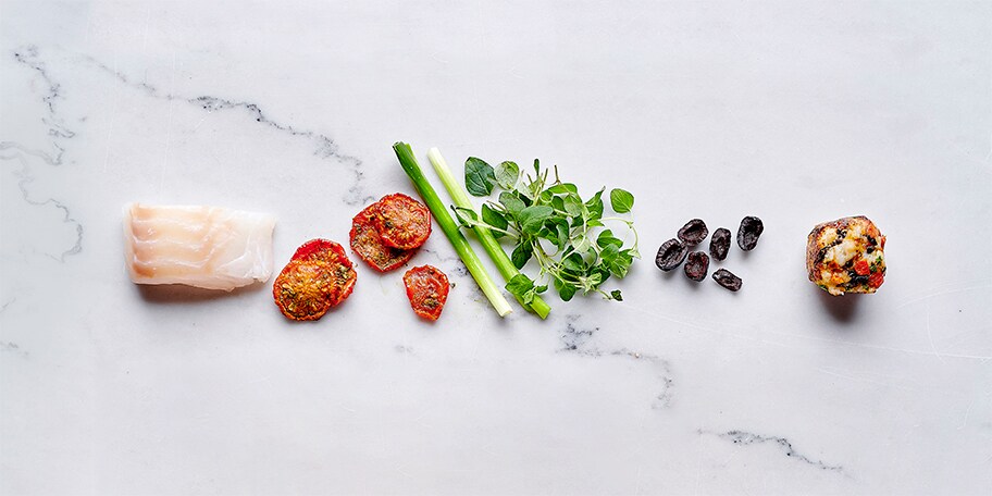 Boulettes de cabillaud à la méditerranéenne