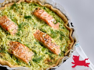 Easy peasy quiche met prei en zalm