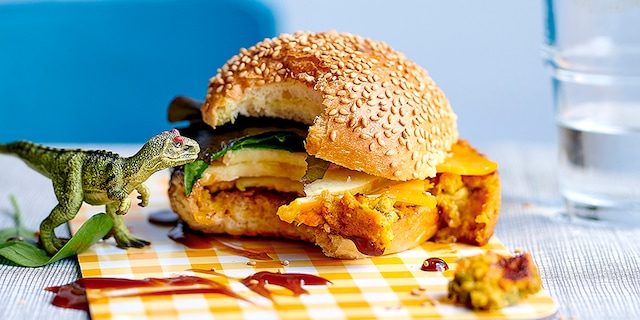 Burgers de butternut au cheddar