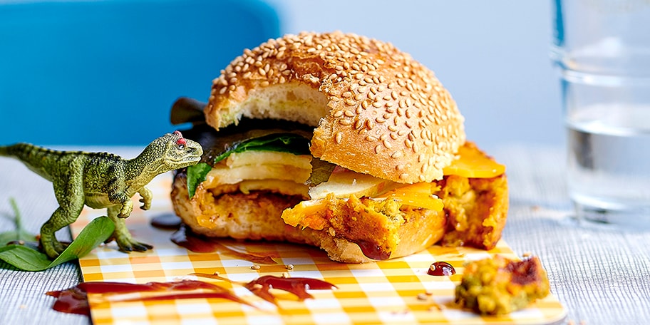 Burgers de butternut au cheddar