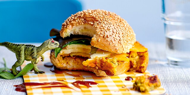 Burgers de butternut au cheddar