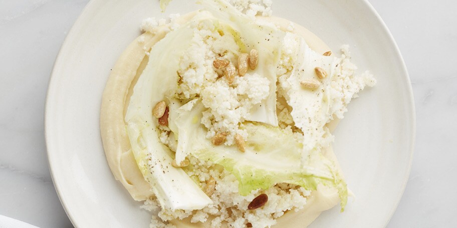 Couscous van bloemkool en bloemkoolcrème