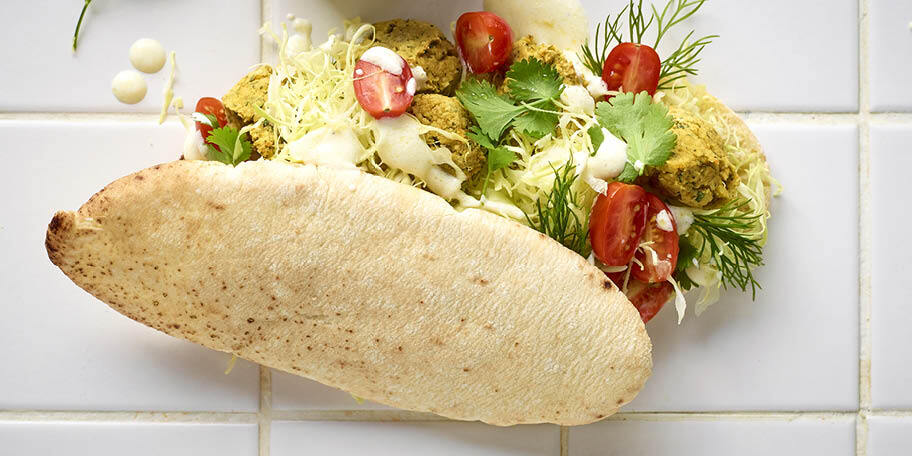 Pitafalafels  op sudanese wijze