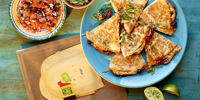 Quesadillas con carne au Gouda jeune "Fromage Notre Terroir"