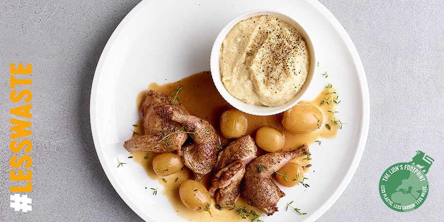 Kwartels met druiven