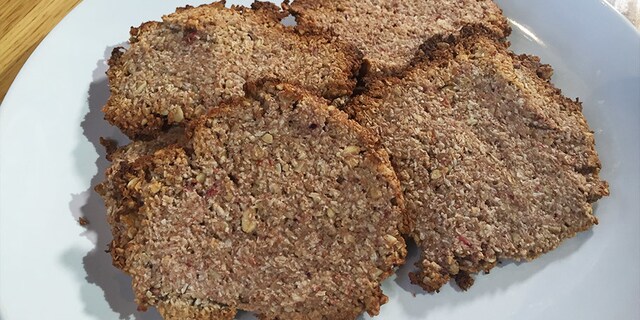 Koekjes van muesli, banaan en kokos
