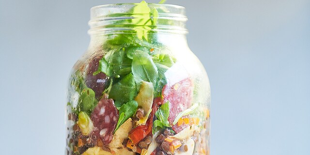 Salade de lentilles au salchichon iberico