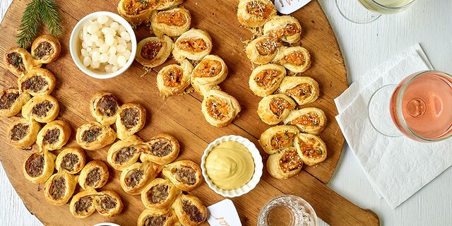 Mini pains saucisse « veggie & meat » (la version « meat»)