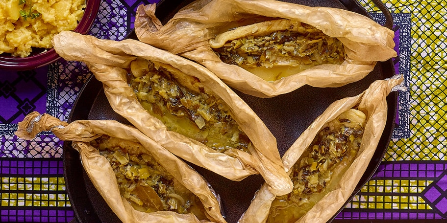 Papillotes de pangasius aux légumes