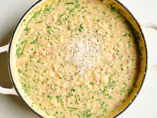 Risotto aux asperges et à la pancetta