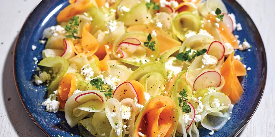 Millefeuille van meloen met feta