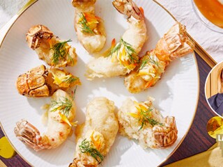 Tempura de langoustines et kimchi mayonaise avec Tripel Karmeliet