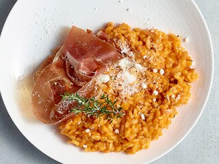 Risotto aux tomates et jambon de Parme
