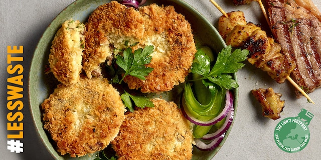 Grote aardappelkroketten met vlees