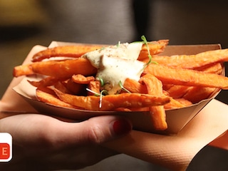 Frites de patates douces à la yogonaise