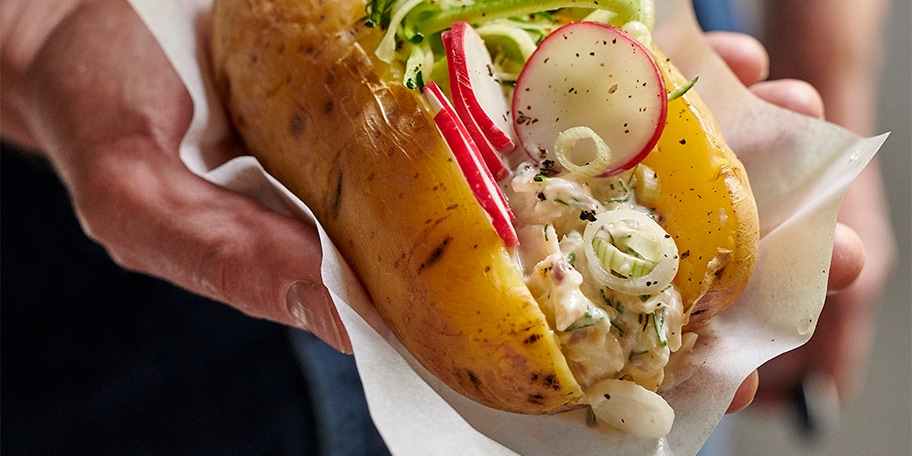 Pommes de terre farcies à la truite fumée