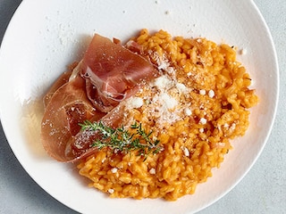 Risotto met tomaten en Parmaham