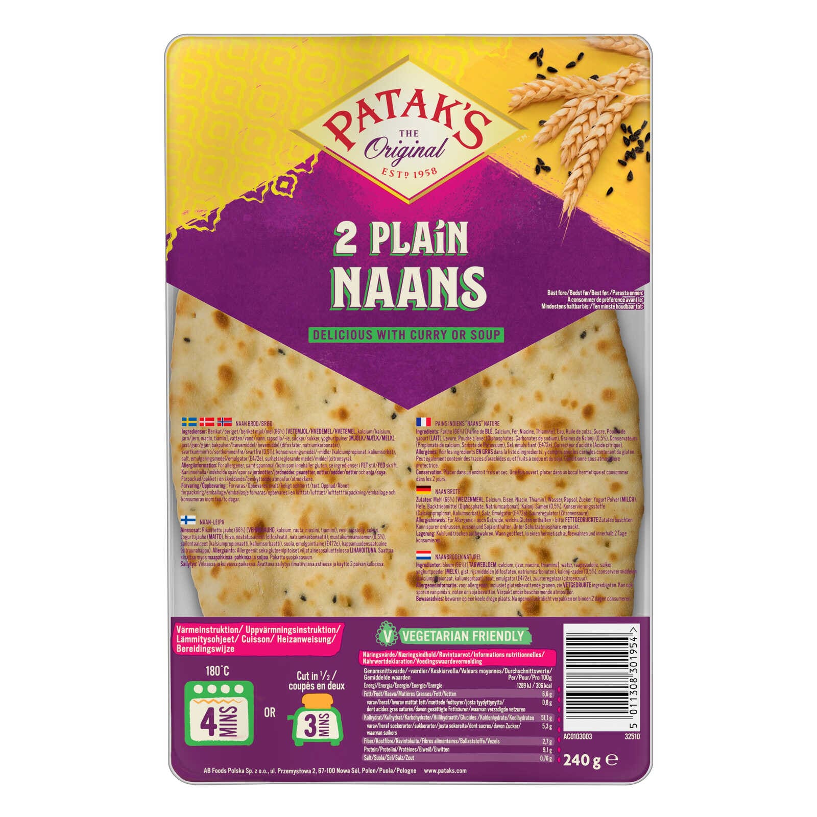 Patak's Naan | Naturel