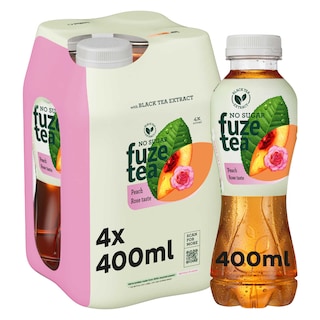 Fuze Tea | Black tea | Peach rose | Zero 4 x 40 cl