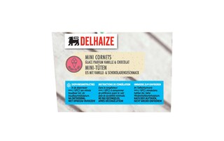 Delhaize | Mini cornets vanille et chocolat 