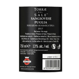 Italie - Italië | Puglia IGT | Torrae Del Sale Sangiovese Puglia Rouge 