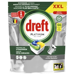 Dreft | Platinum All in One | Capsules lave-vaisselle | Citron 