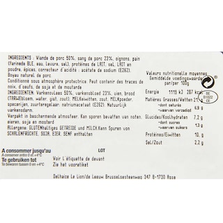 Delhaize | Boudins de campagne | Noir +/- 240 gr