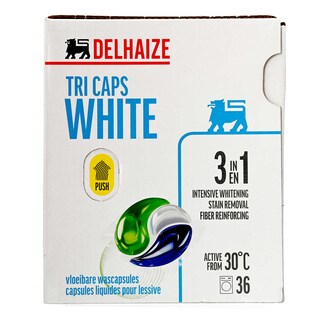 Delhaize | Vloeibare wascapsules | Wit 36 st