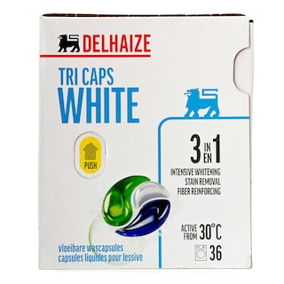 Delhaize | Vloeibare wascapsules | Wit 