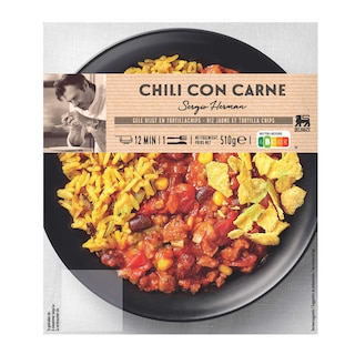 Delhaize | Chili con carne | Riz mexicain | Nachos 