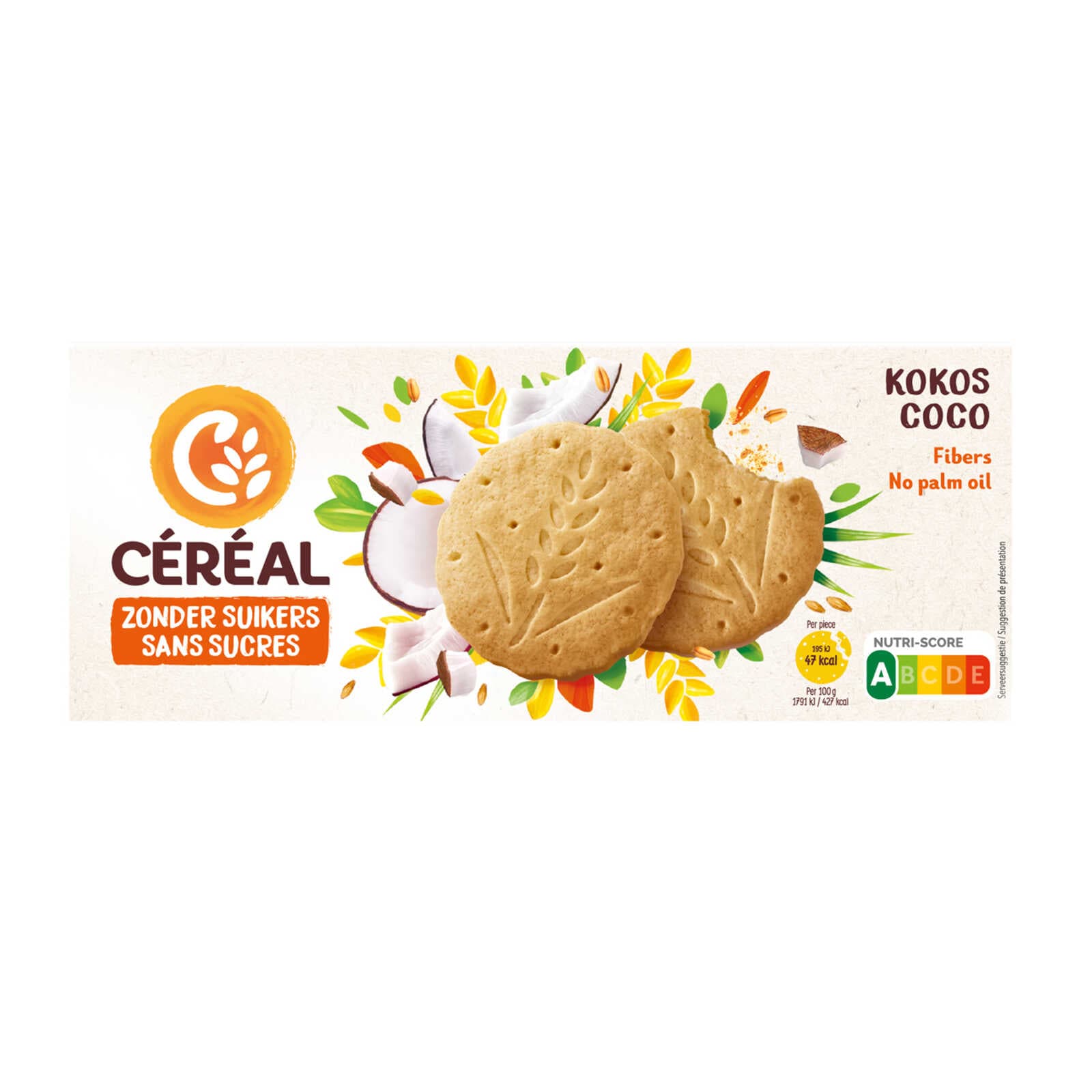 Céréal Koekje | Kokos | Laag in suikergehalte