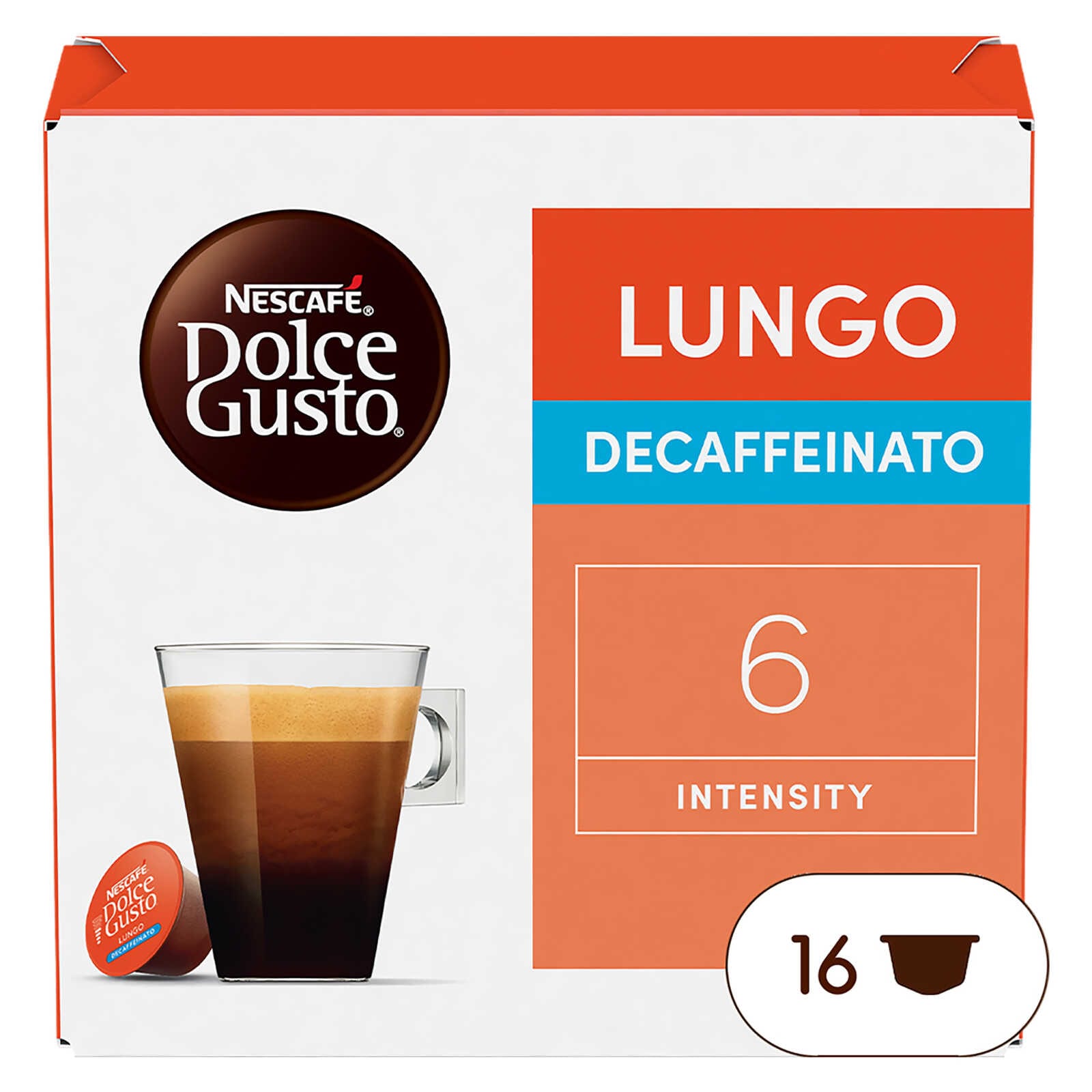 Nescafé Koffie Lungo cafeïnevrij | 16 capsules